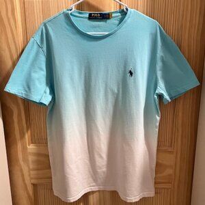 Polo Ralph Lauren ombre t-shirt. Sky-blue top that fades to‎ white. Large men's